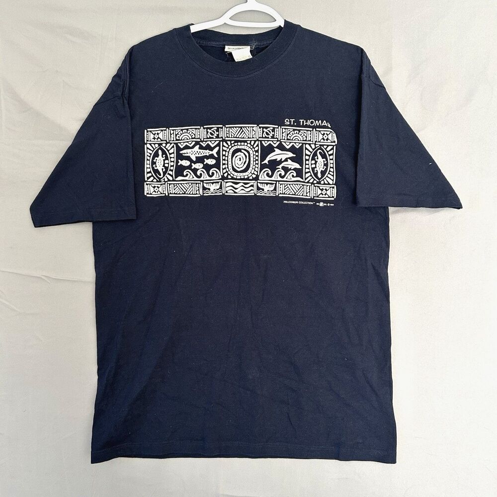 1999 Vintage Del Sol Premiere Collection St Thomas Graphic Animal T-Shirt Large
